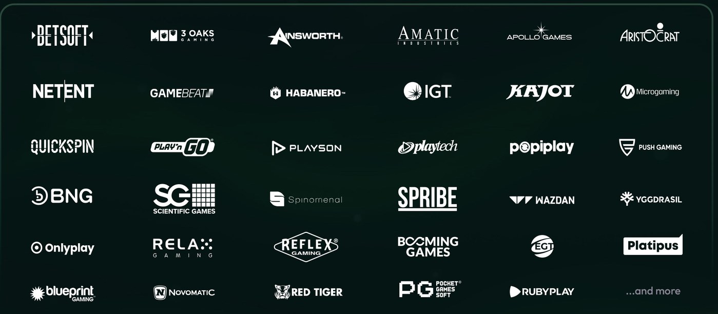 Studios at Rivo Casino: Betsoft, NetEnt, Play'n GO, Playtech, Yggdrasil, Red Tiger, Microgaming, Novomatic and more